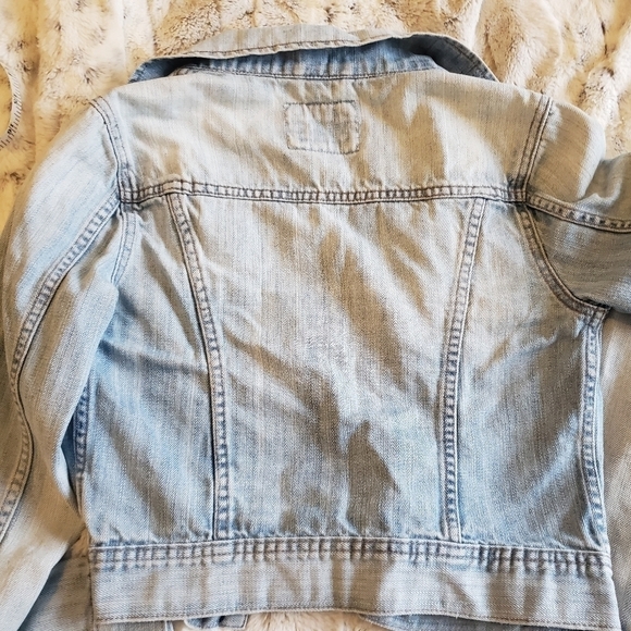 AN AMERICAN BRAND " I LOVE H81" JEANS JACKET LIGHT FADED BLUE WASH SIZE … - Picture 9 of 14